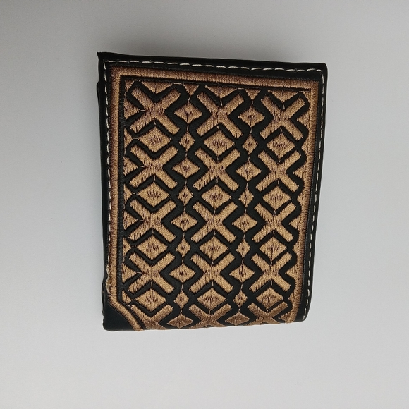 Men's Western Wallet Genuine Leather Hand Crafted Bifold Cowboy Rodeo Wallet - Picture 4 of 6